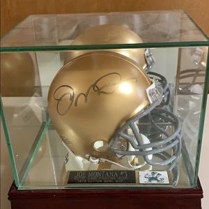 Joe Montana autographed mini helmet